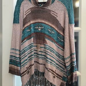 Free People Multicolor Fringe Sweater